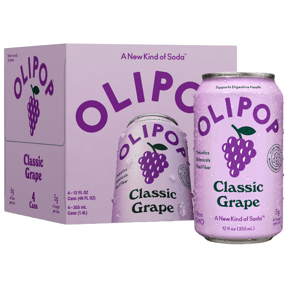 Classic Grape Prebiotic Soda (4 Pack)