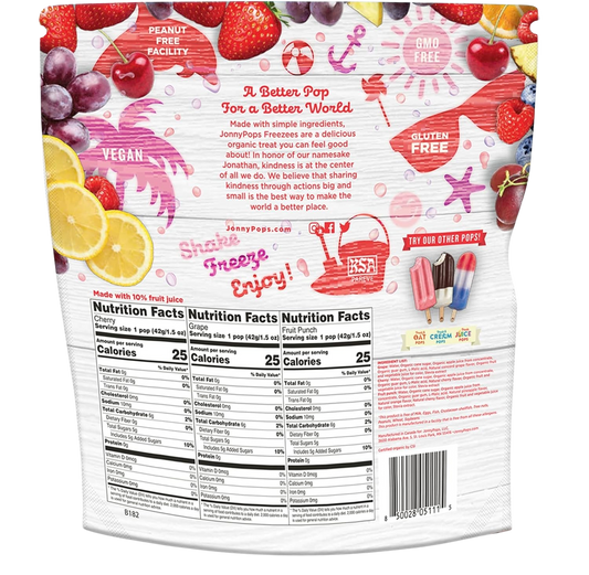 Organic 3 Flavor Freezer Pops (24 CT)