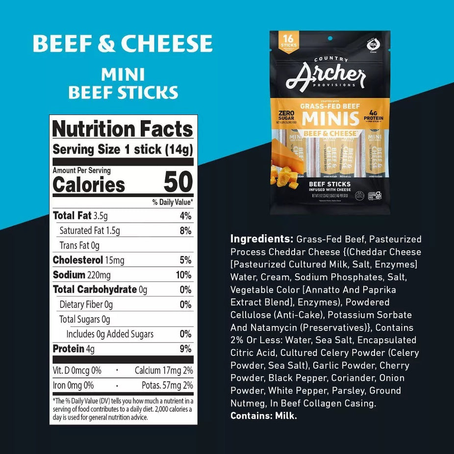 Beef Jerky & Cheese Sticks