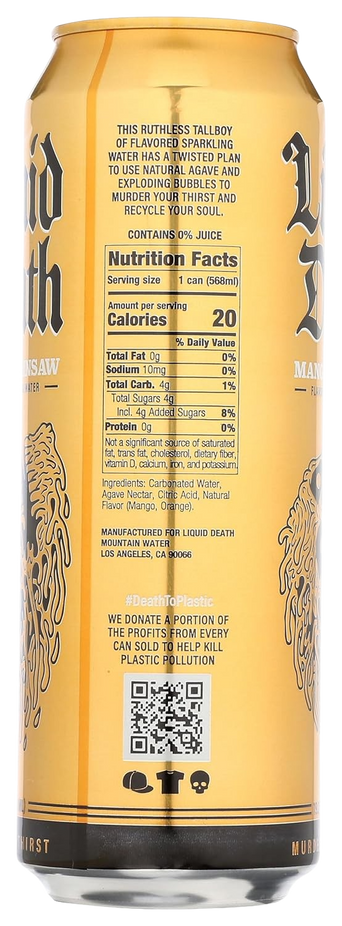 Mango Chainsaw Sparkling Water