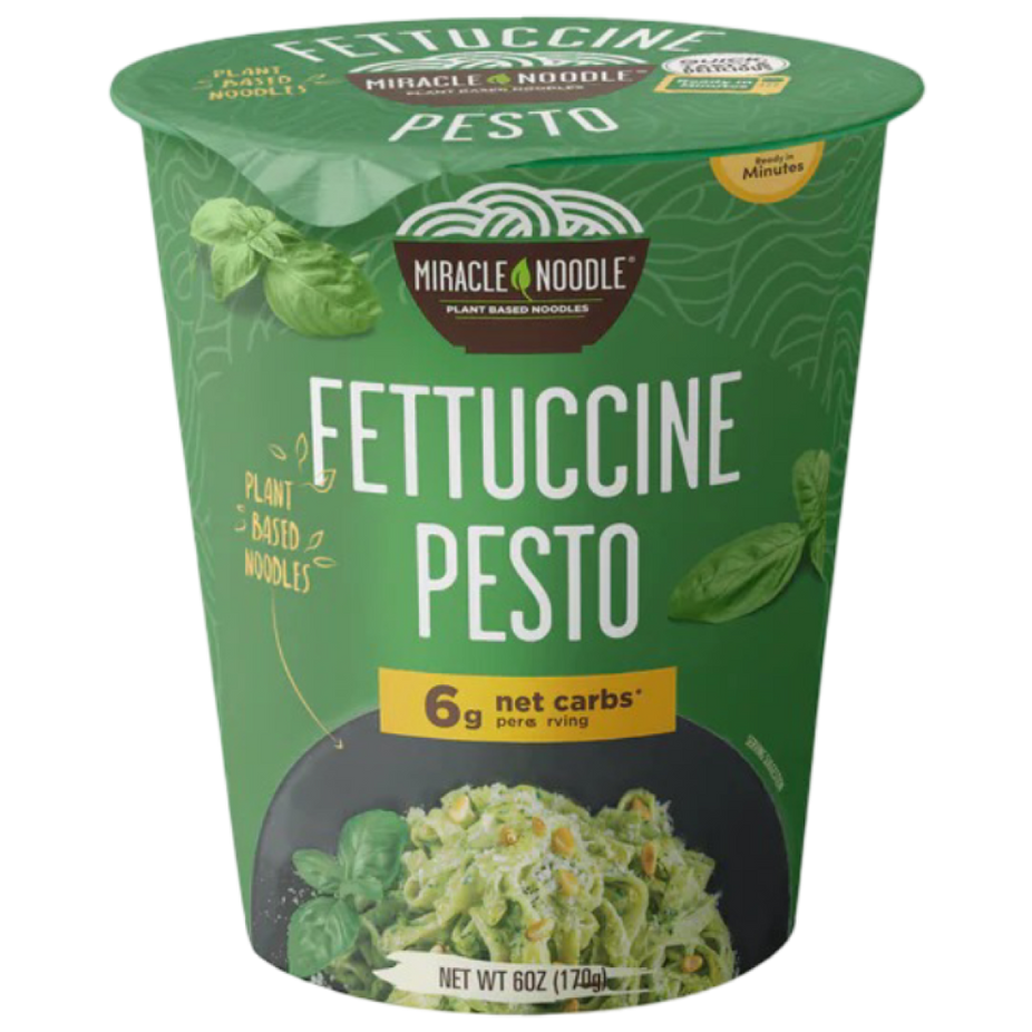 Low Carb Instant Cup Noodles Fettuccine Pesto (6 Pack)