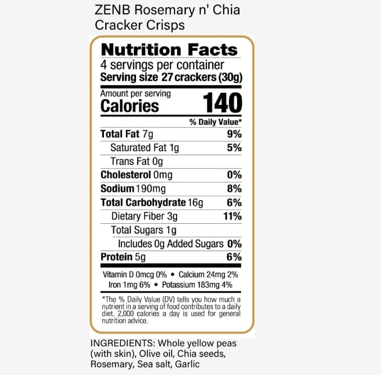 Cracker Crisps - Rosemary N' Chia