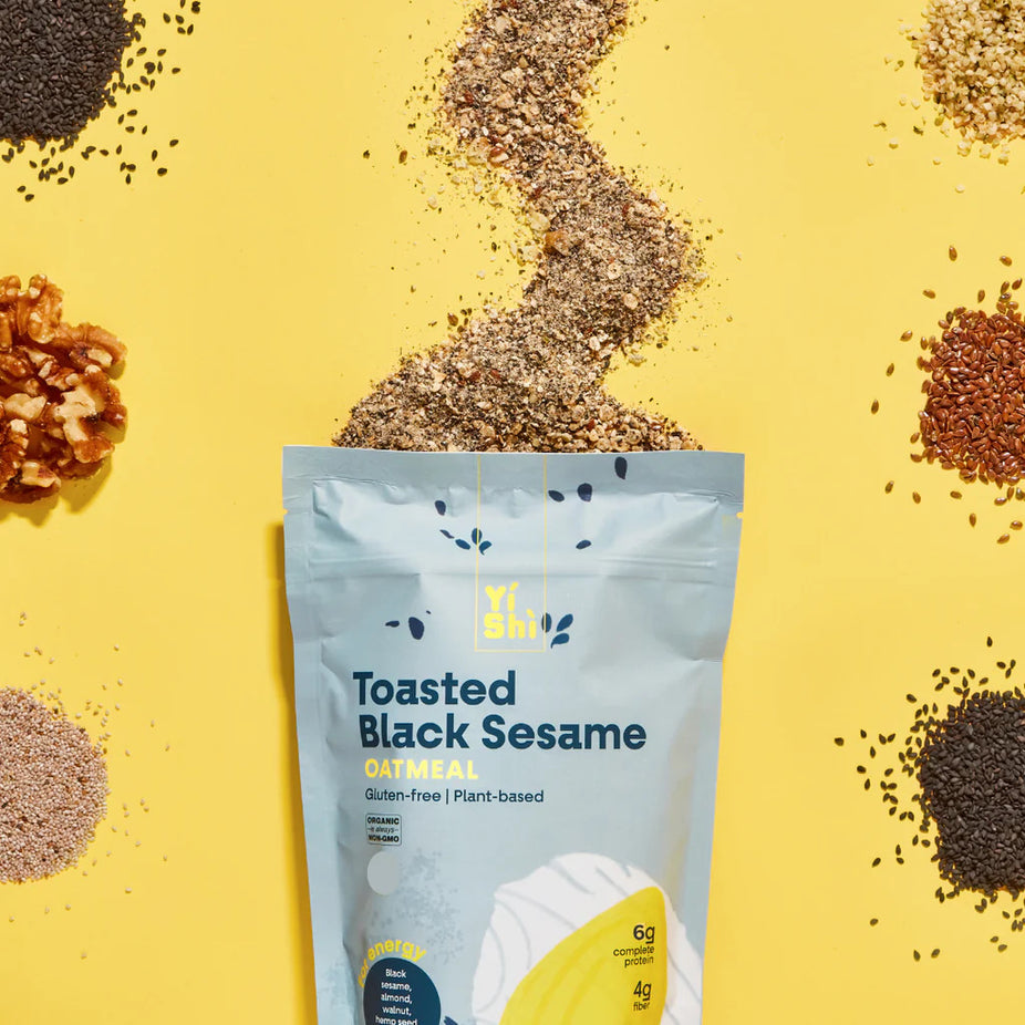 Toasted Black Sesame Oatmeal Pouch
