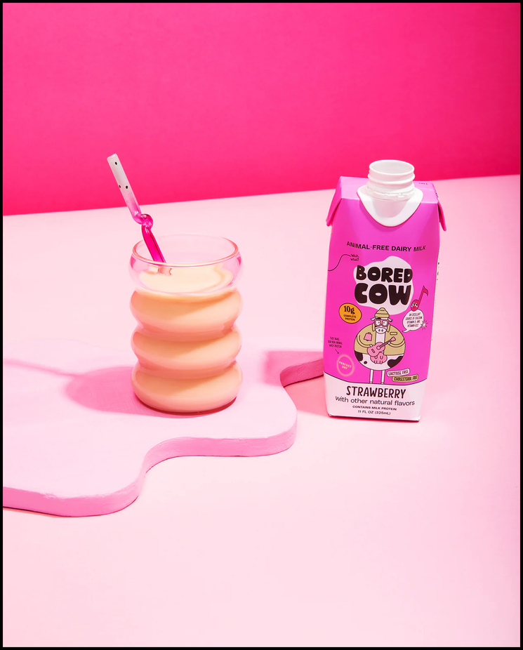 Animal-Free Dairy Strawberry Milk