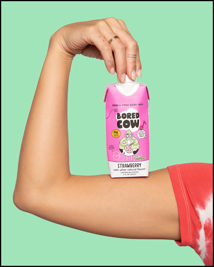 Animal-Free Dairy Strawberry Milk