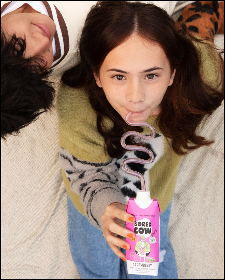 Animal-Free Dairy Strawberry Milk
