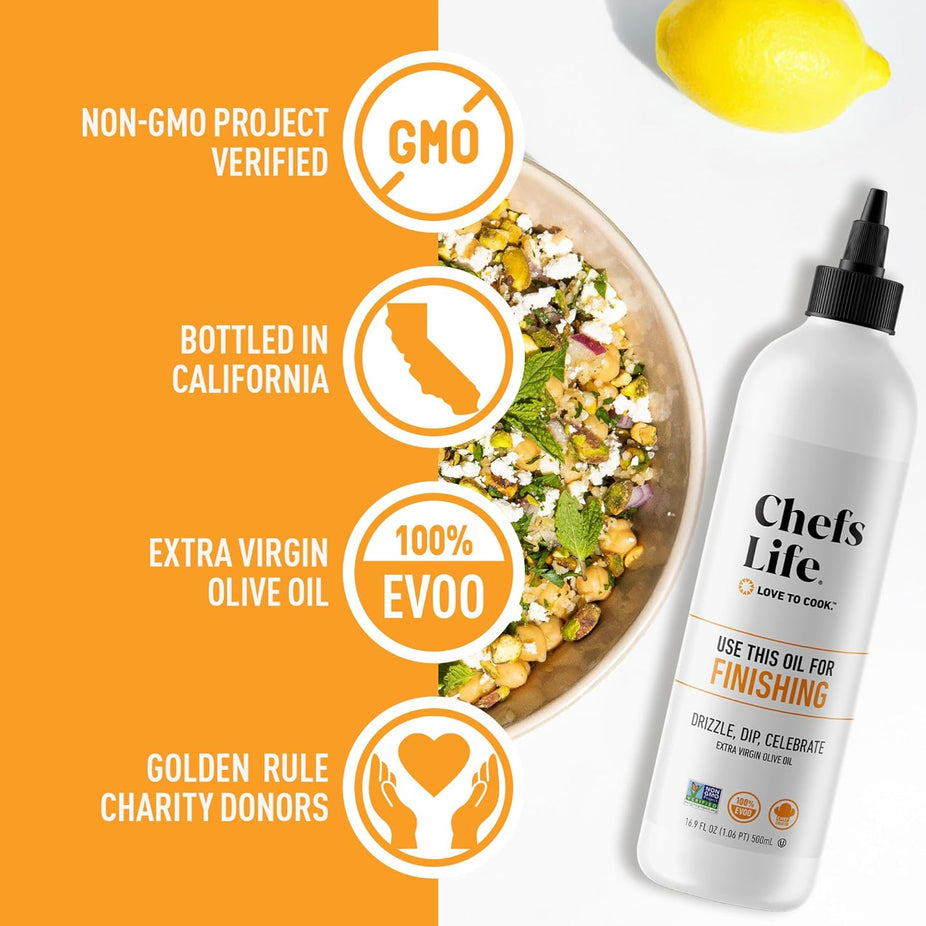 Organic Finishing 100% Extra Virgin Olive Oil Squeezable