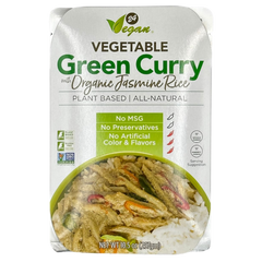 Vegetable Green Curry with Organic Brown Jasmine Rice