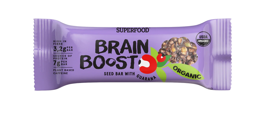 Brain Boost Organic Seed Bar with Guarana (24 CT)