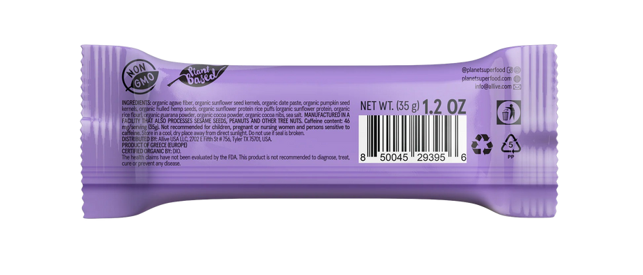 Brain Boost Organic Seed Bar with Guarana (24 CT)