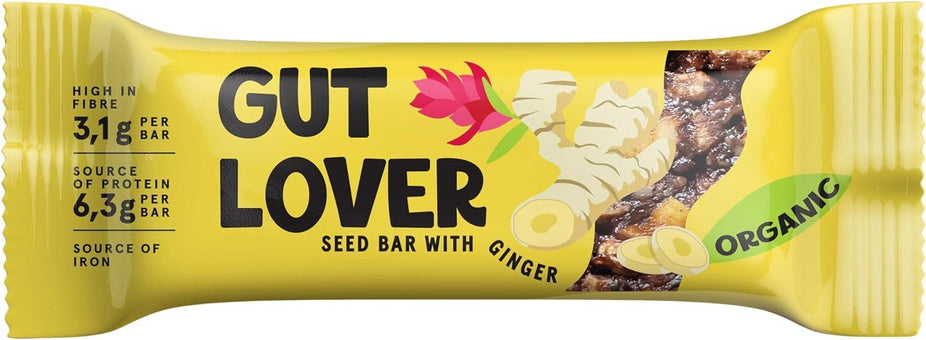 Gut Lover Organic Seed Bar with Ginger  (24 CT)