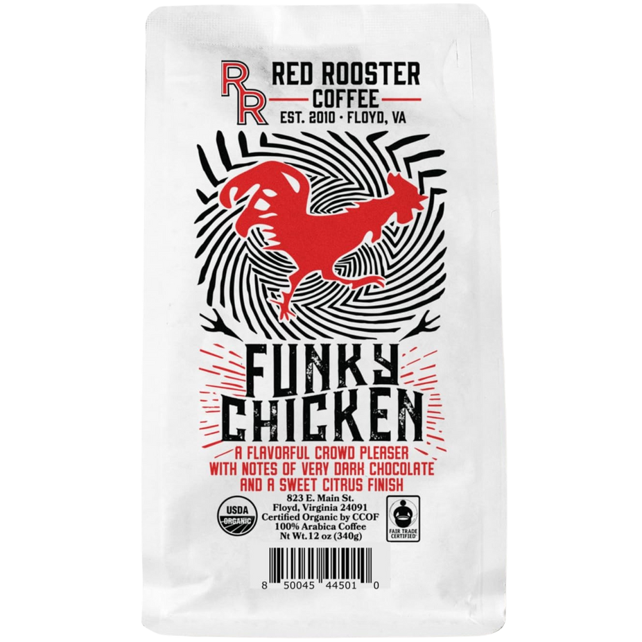 Organic Funky Chicken Medium Roast Whole Bean Coffee