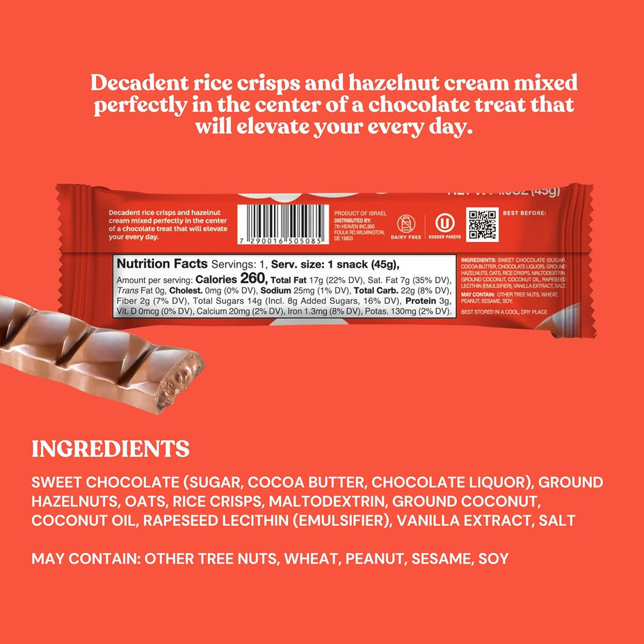 Oat Milk Hazelnut Rice Crisp Bar