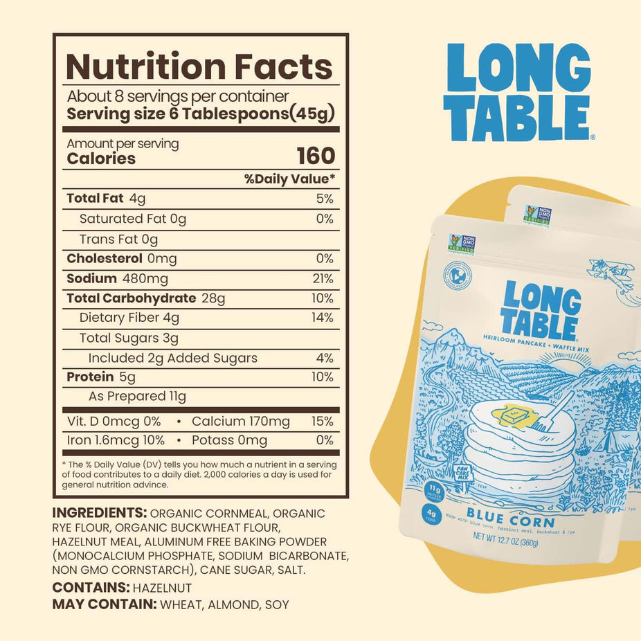 Blue Corn Pancake and Waffle Mix