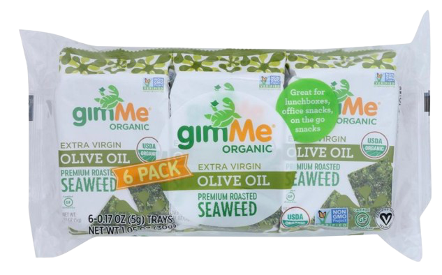 Organic Extra Virgin Olive Oil  Roasted Seaweed (6 Pack)
