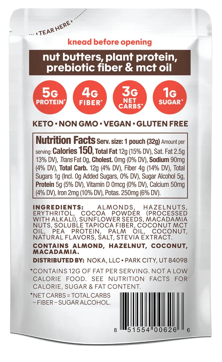 Noka Organics Superfood Nut Butter Cocoa Hazelnut Sachets (10 CT) Martie