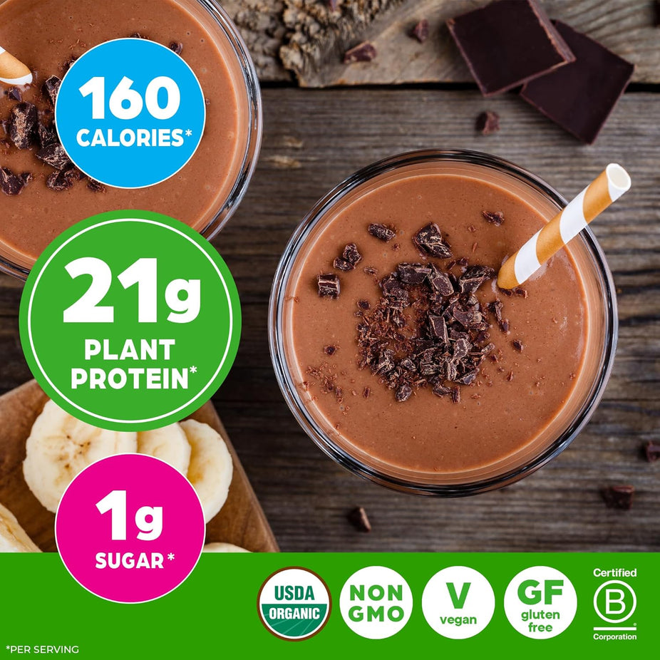 Organic Vegan Protein + 50 Superfoods Powder - Creamy Chocolate Fudge