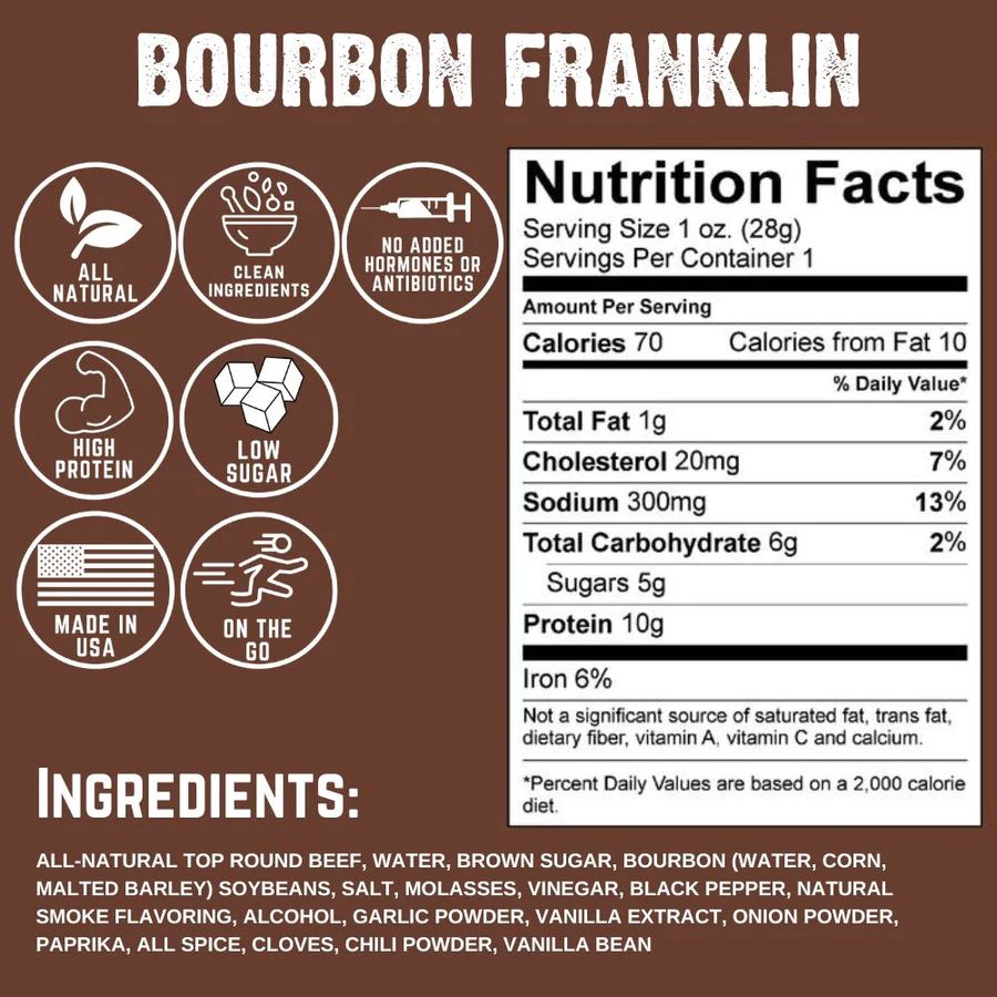 Franklin Bourbon Beef Jerky