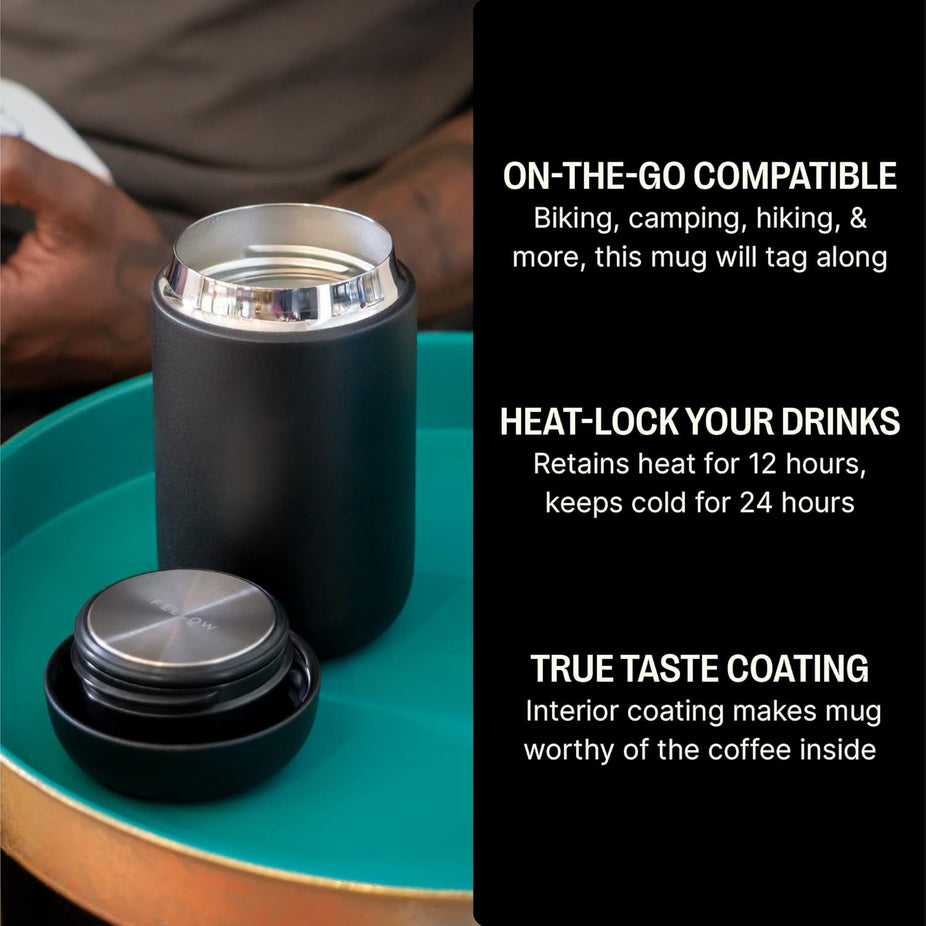 16oz Carter Wide Travel Mug  - Black