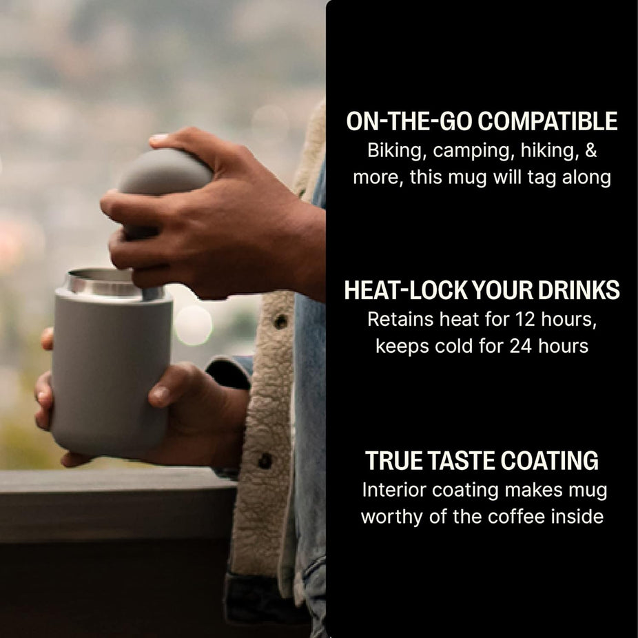 12oz Carter Wide Travel Mug - Grey