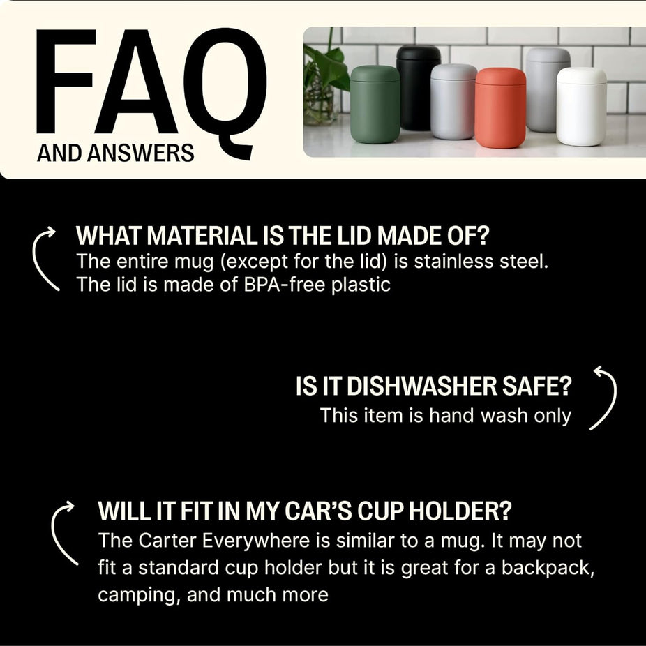 12oz Carter Wide Travel Mug - Grey