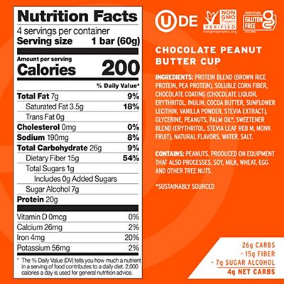 Nutrition Information - Chocolate Peanut Butter Cup Bar (4 CT)