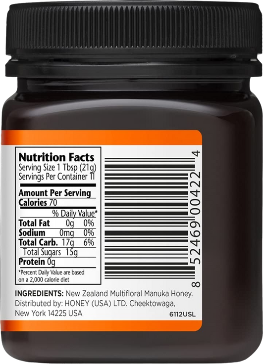 Nutrition Information - Multifloral Manuka Honey MGO 80+