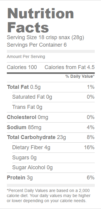 Whole Wheat Garlic Crisp Snax