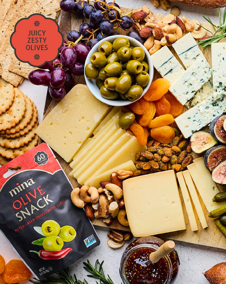 Green Pitted Olives With Chili (Snack Bag)