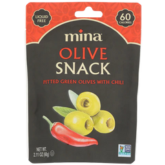 Green Pitted Olives With Chili (Snack Bag)