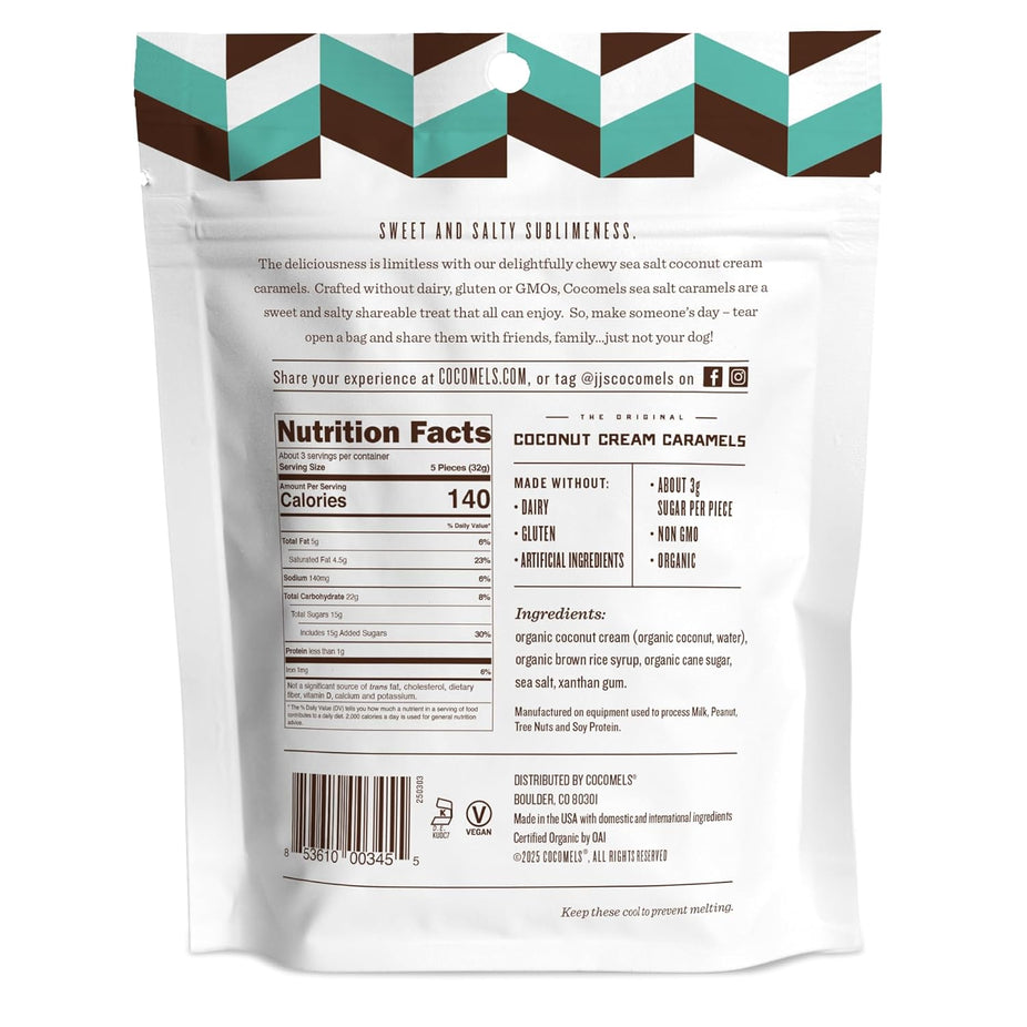Organic Coconut Milk Caramels Sea Salt Pouch