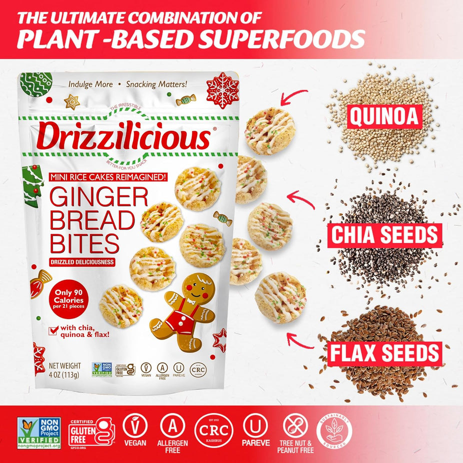 Gingerbread Bites Mini Rice Cakes