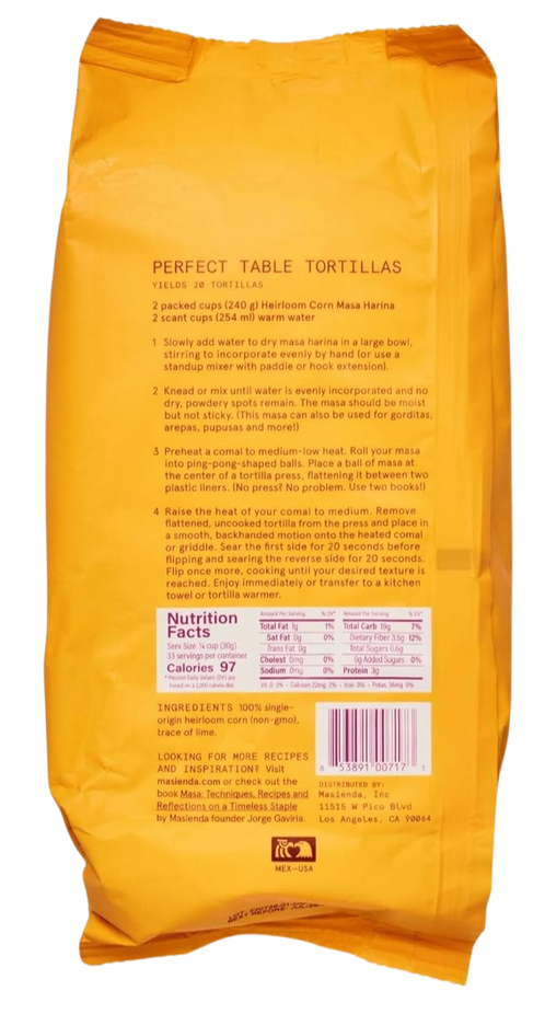 Heirloom Yellow Corn Masa Harina