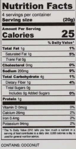 Nutrition Information - Massaman Curry Paste