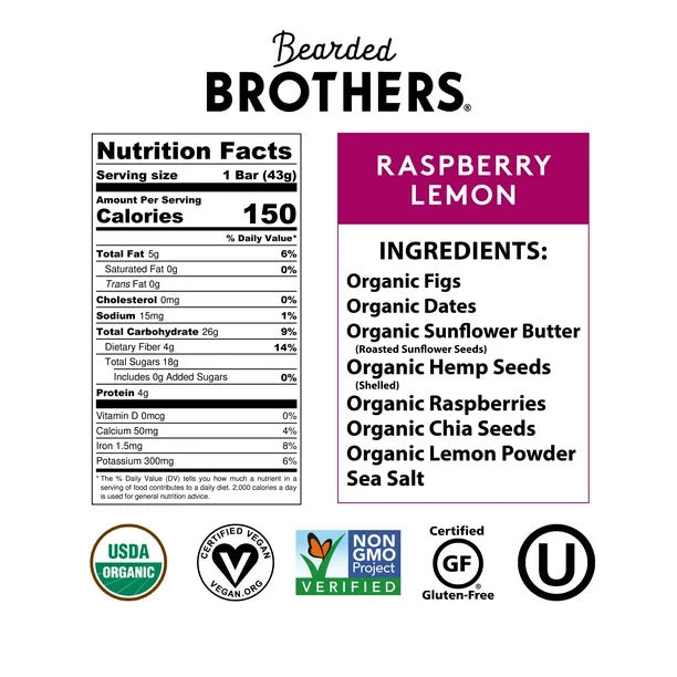 Organic Radical Raspberry Lemon Bars (4 CT)