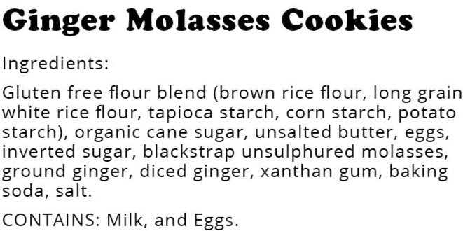 Ginger Molasses Gluten-Free Cookies