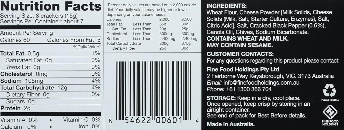 Cracked Pepper Wafer Crackers