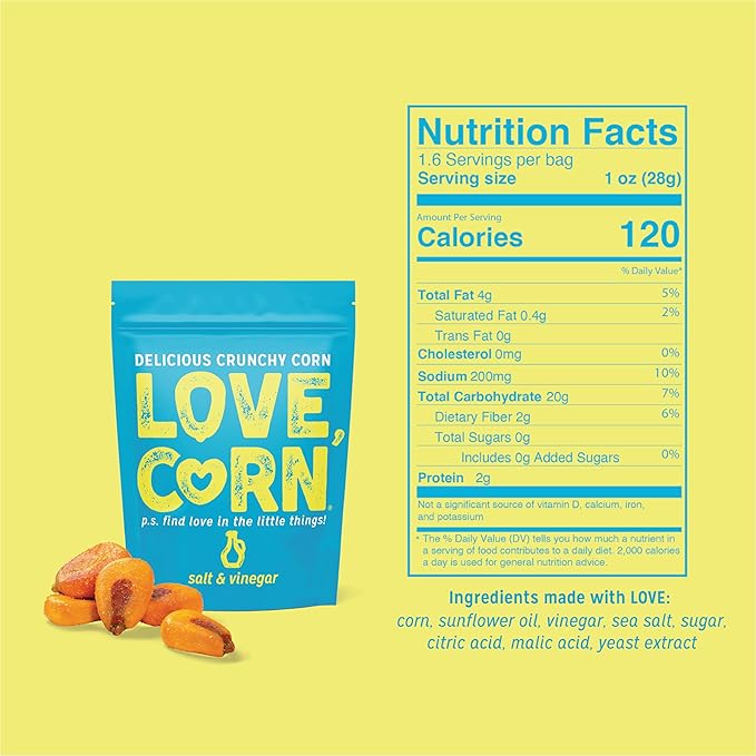 Salt And Vinegar Crunchy Corn (10 Pack)