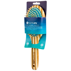 Sustainable Bamboo Brush With Natural Bristles - Turquoise