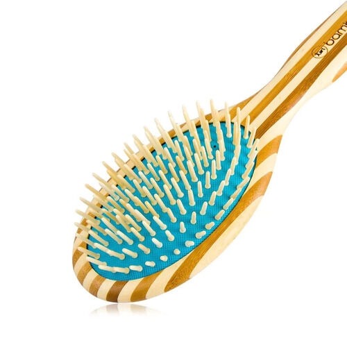 Sustainable Bamboo Brush With Natural Bristles - Turquoise