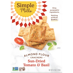 Sundried Tomato & Basil Almond Flour Crackers
