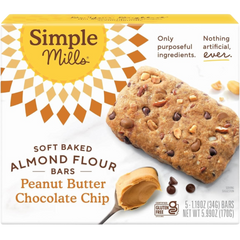 Soft Baked Peanut Butter Chocolate Chip Almond Flour Bars