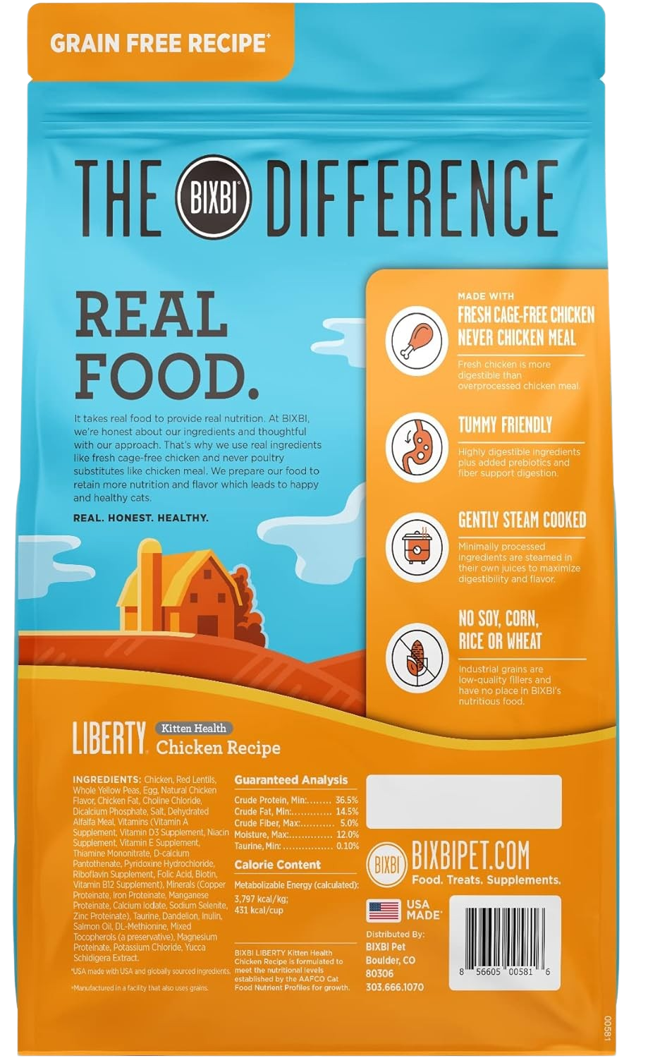 Liberty Kitten Health Chicken Recipe Grain-Free Dry Cat Food (2.5 pounds)