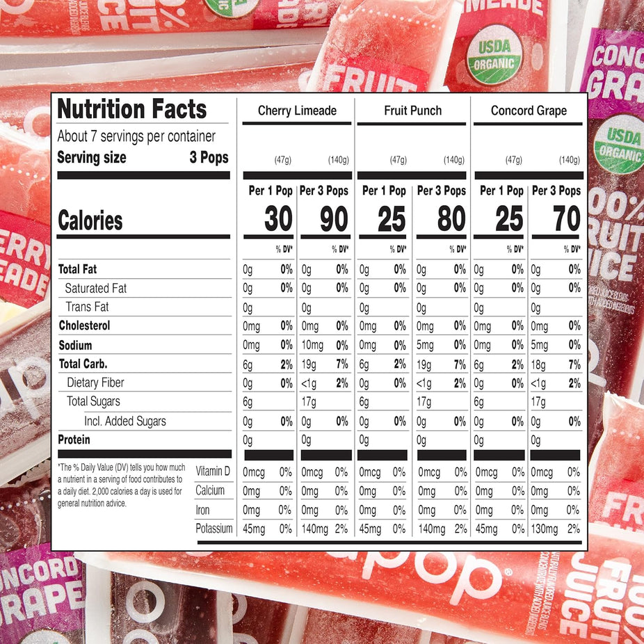 Organic Freezer Pops Variety Pack (20 CT)