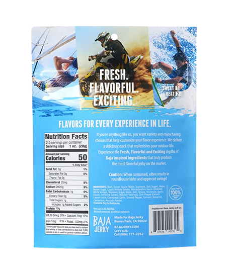 Nutrition Information - Traditional  Beef Jerky