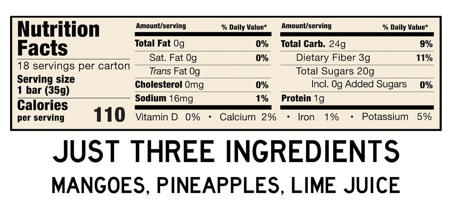 Pineapple Mango Lime Fruit Bar (18 CT)