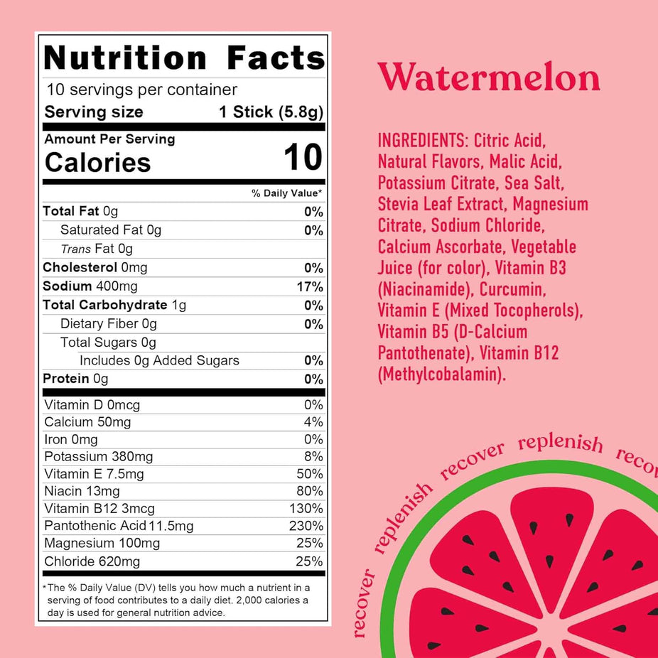 Watermelon Hydration Powder Drink Mix (10 CT)