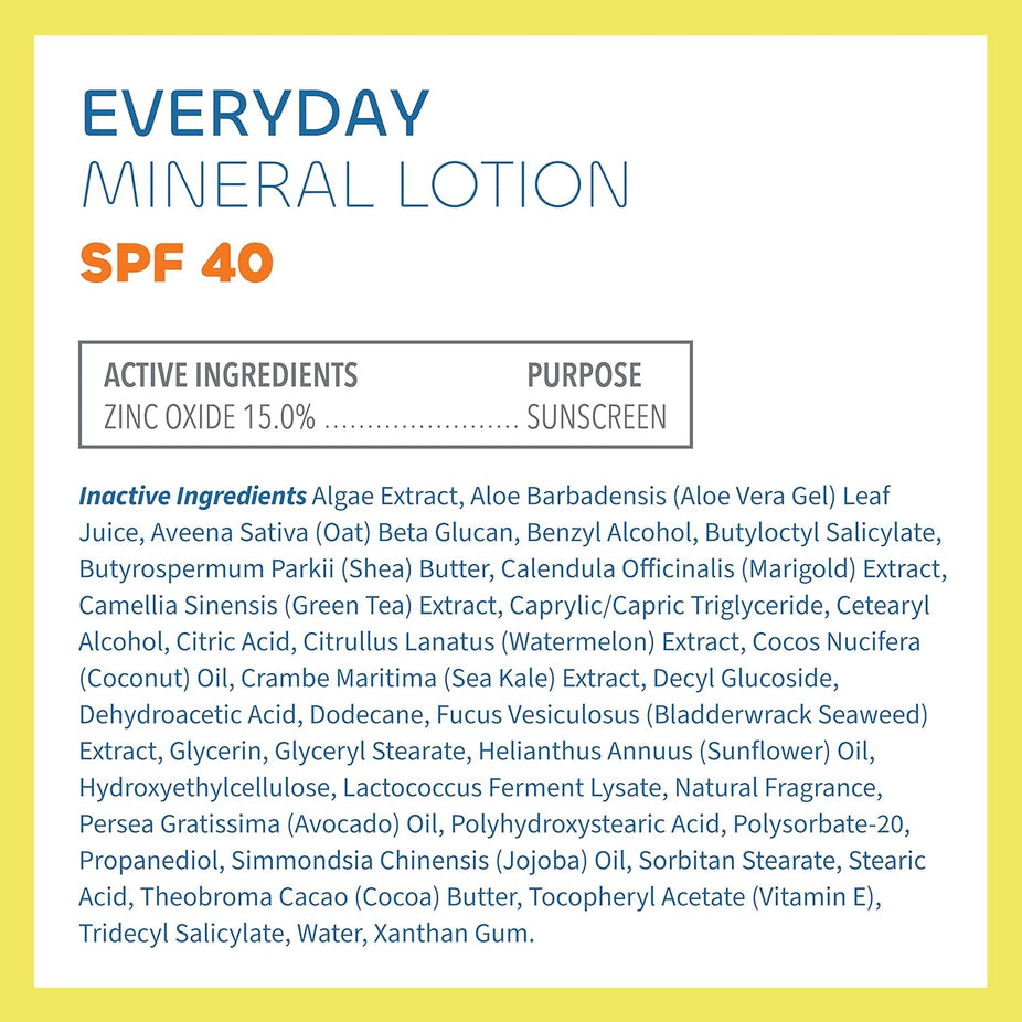 Everyday Mineral SPF 40 Sunscreen Lotion