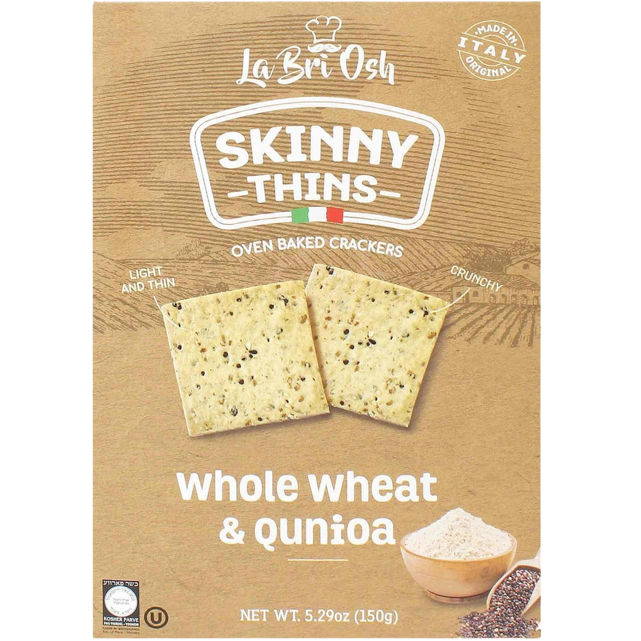 Skinny Thin Whole Wheat Quinoa Crackers