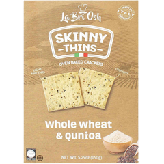 Skinny Thin Whole Wheat Quinoa Crackers